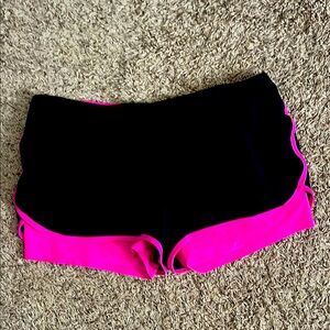 Avia Black and Pink Athletic Shorts with Compression Fit